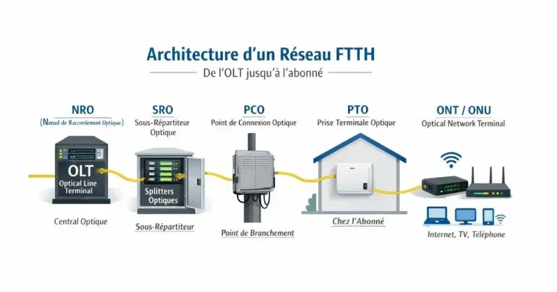Architecture générale du réseau FTTH