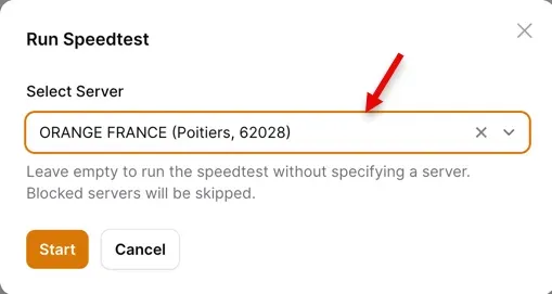 Pour des tests plus précis choisissez un serveur proche de chez vous 
