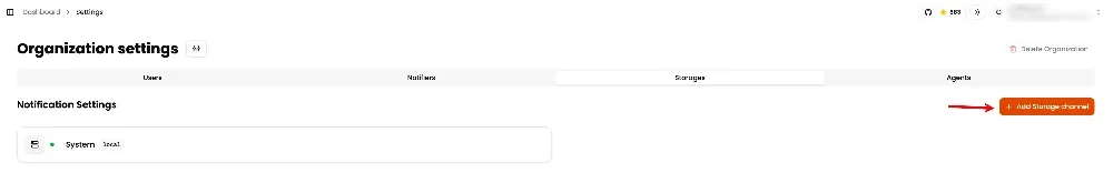 Un lieu de stockage permet de sauvegarder vos backups sur un support