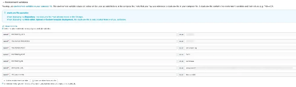 Vous pouvez gérer les variables d'un fichier docker-compose dans Portainer