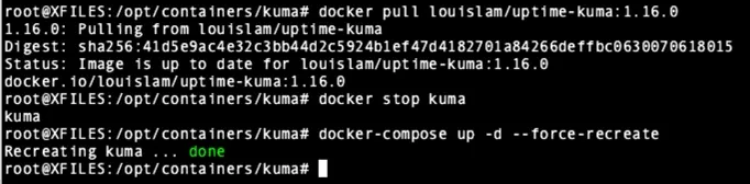 Mettre à jour Uptime Kuma sans perdre de données
