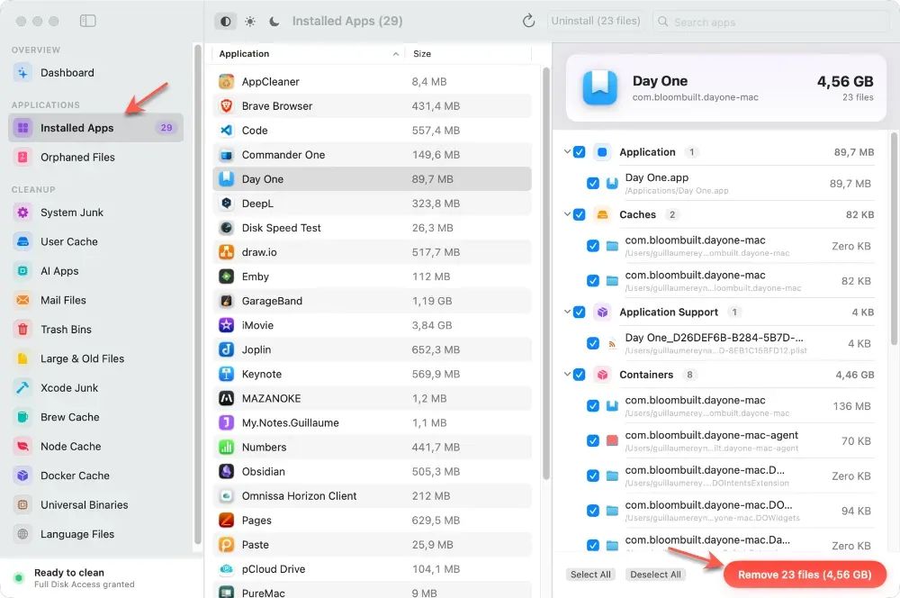 Le désinstalleur de PureMac repose sur un moteur de correspondance à 10 niveaux pour retrouver les fichiers associés à une application
