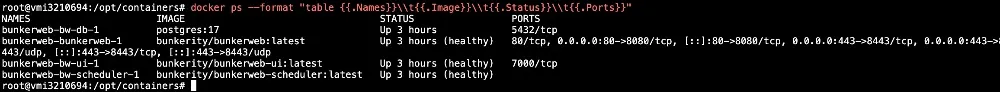Vérifier si vos containers tournent correctement