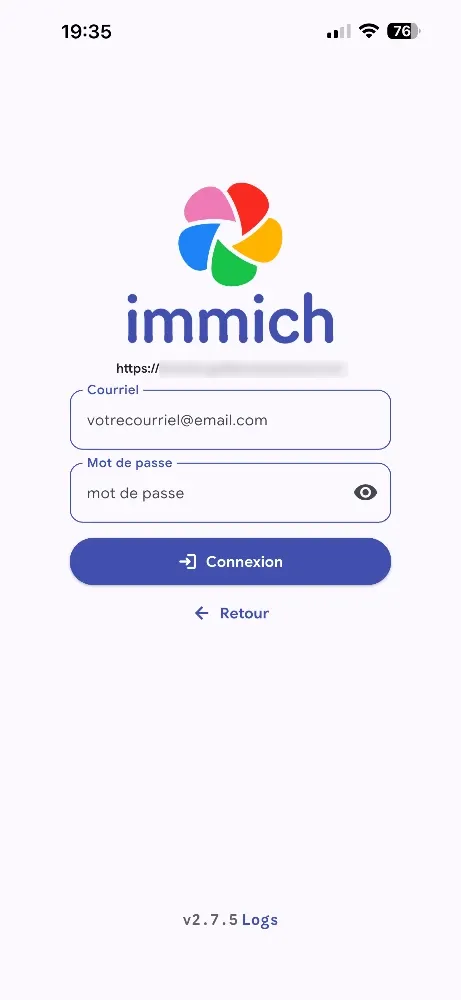 L'application mobile d'Immich