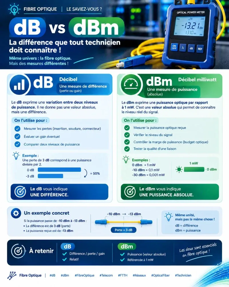 Infographie db vs dBm